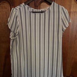 Striped blouse - button back